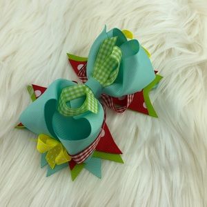Accessories - Head bow ribbons blue green, yellow, red Accessories - Head bow ribbons blue green, yellow, red